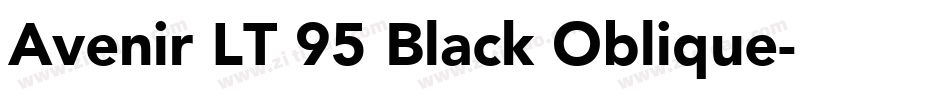 Avenir LT 95 Black Oblique字体转换